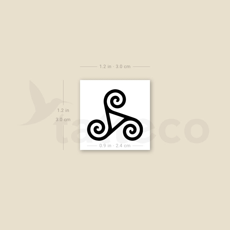 Tatuaje temporal Trisquel - Juego de 3