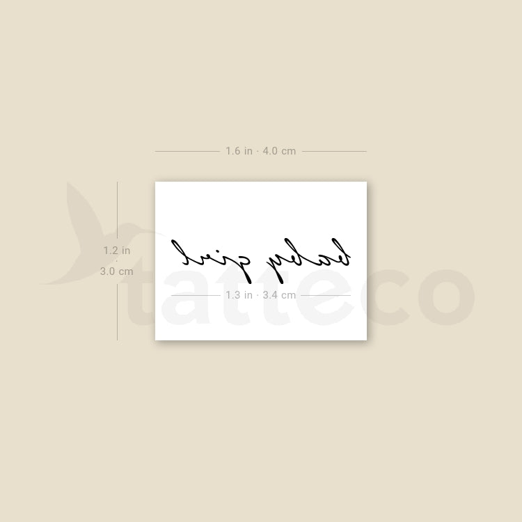 Baby Girl Temporary Tattoo - Set of 3