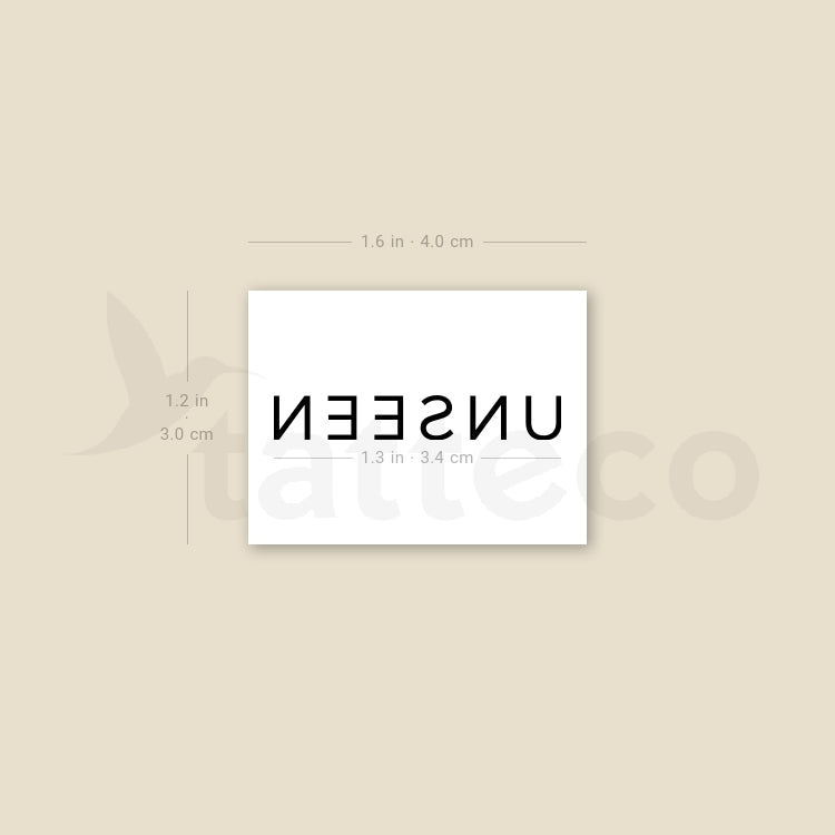 Unseen Temporary Tattoo - Set of 3
