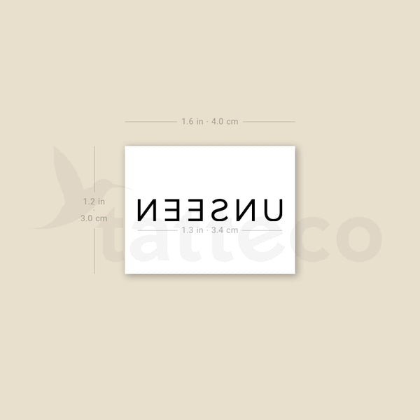 Unseen Temporary Tattoo - Set of 3