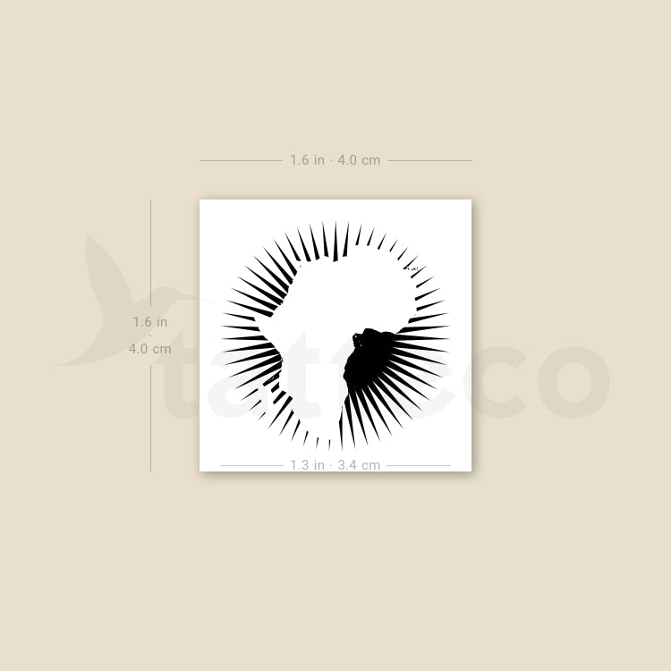 African Union Temporary Tattoo - Set of 3