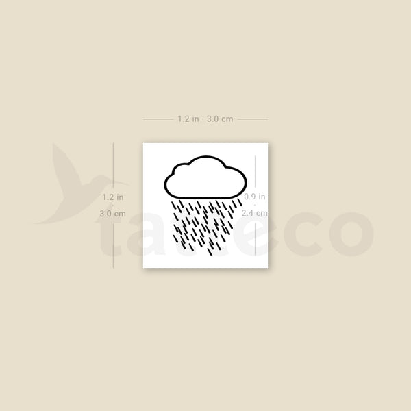 Rain Temporary Tattoo - Set of 3