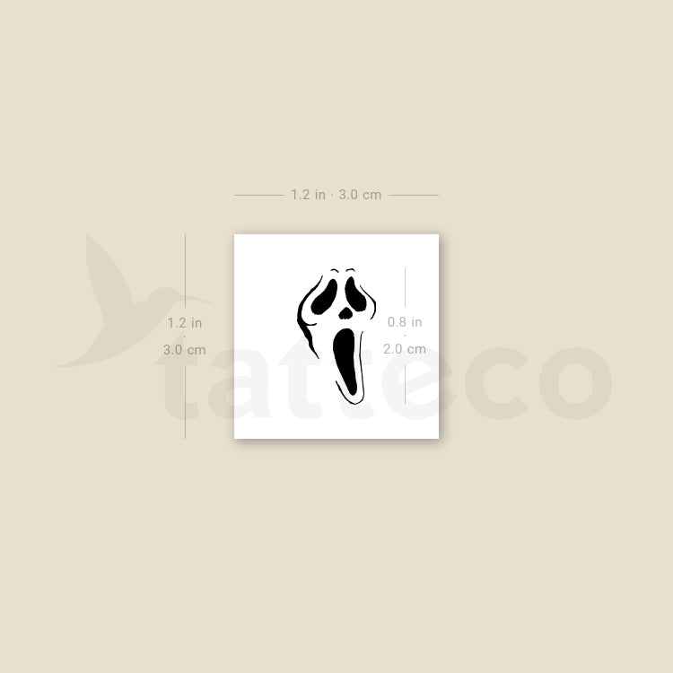 Ghostface Temporary Tattoo - Set of 3