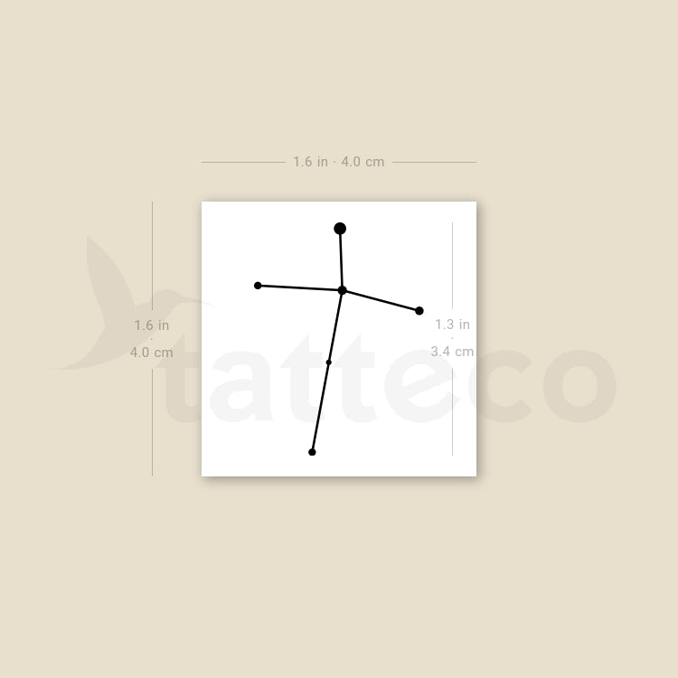 Northern Cross Temporary Tattoo - Set of 3