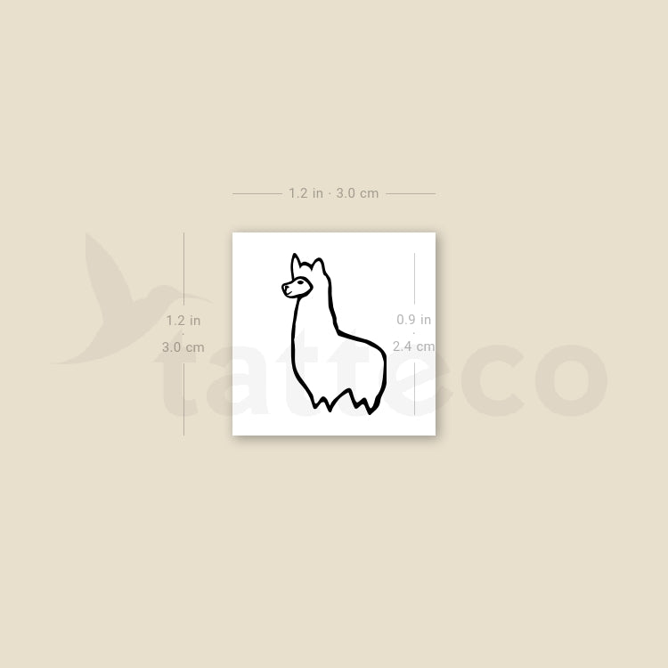 Tatuaje temporal de llama pequeña - Juego de 3