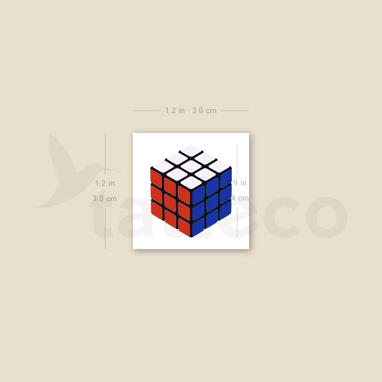 Rubik's Cube Temporary Tattoo - Set of 3