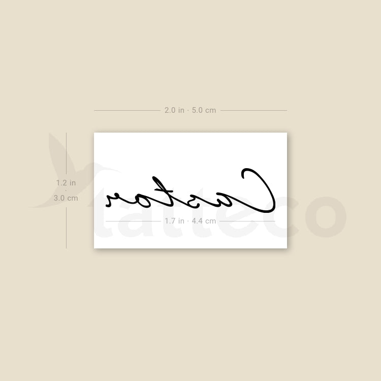 Castor Temporary Tattoo - Set of 3