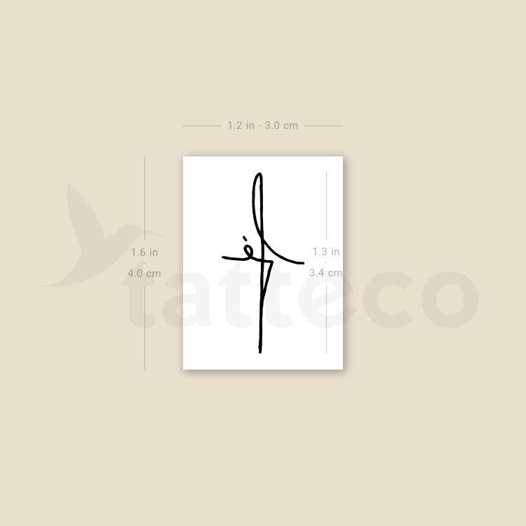 Tatuaje temporal de cruz de Fé pequeña - Juego de 3