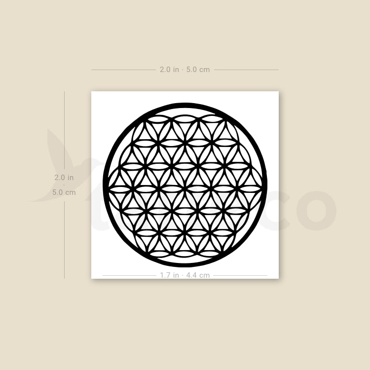 Flower Of Life Temporary Tattoo - Set of 3