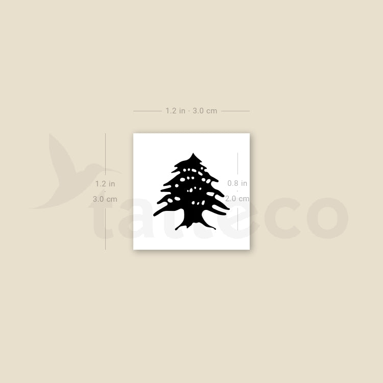 Cedar Tree Temporary Tattoo - Set of 3