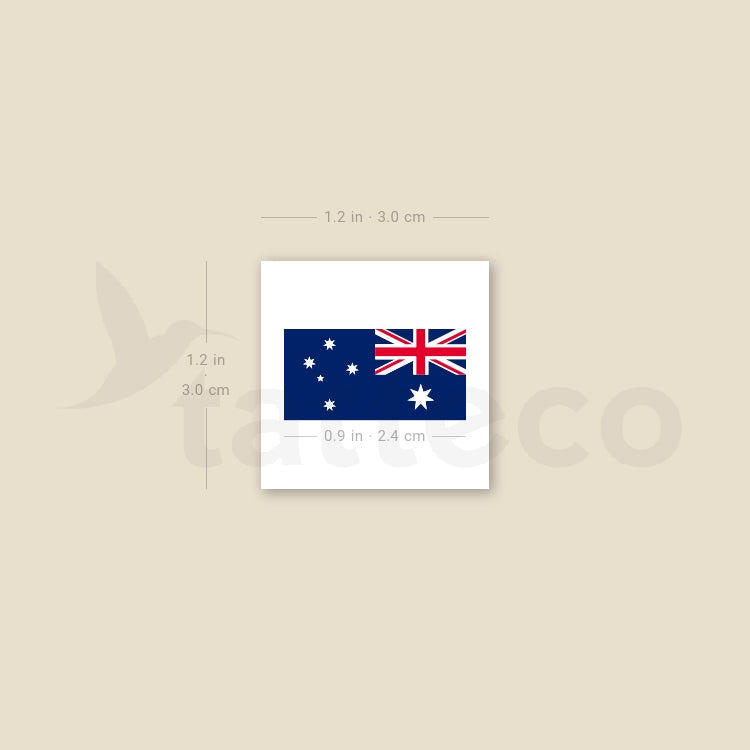 Tatuaje temporal de la bandera de Australia (juego de 3)
