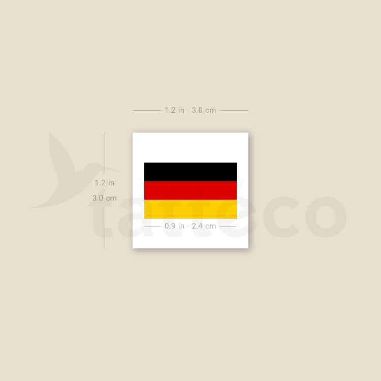 Germany Flag Temporary Tattoo - Set of 3