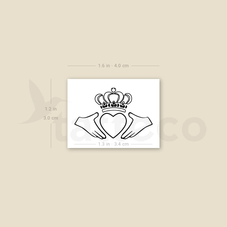 Claddagh Temporary Tattoo - Set of 3