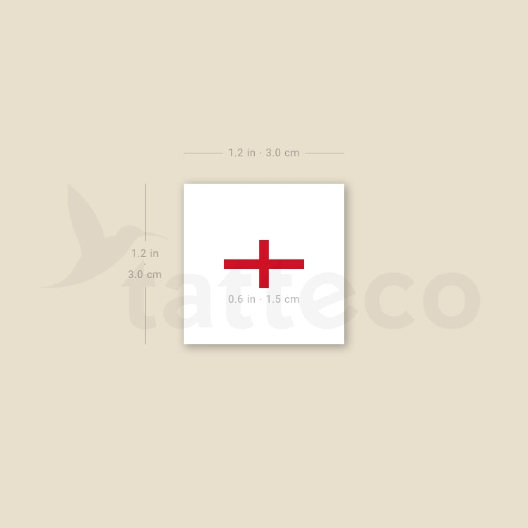 England Flag Temporary Tattoo - Set of 3