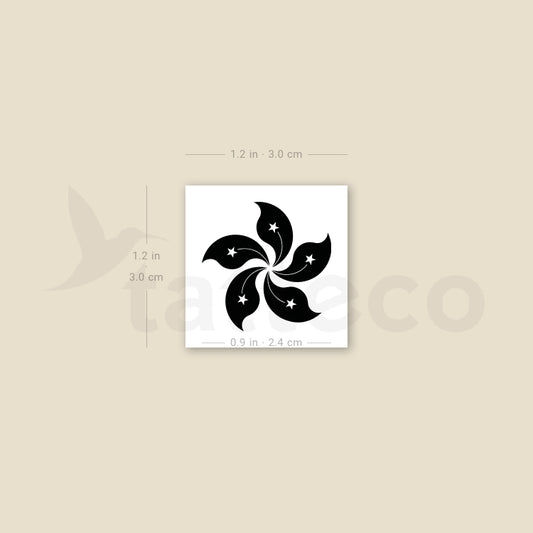 Hong Kong Flower Temporary Tattoo - Set of 3