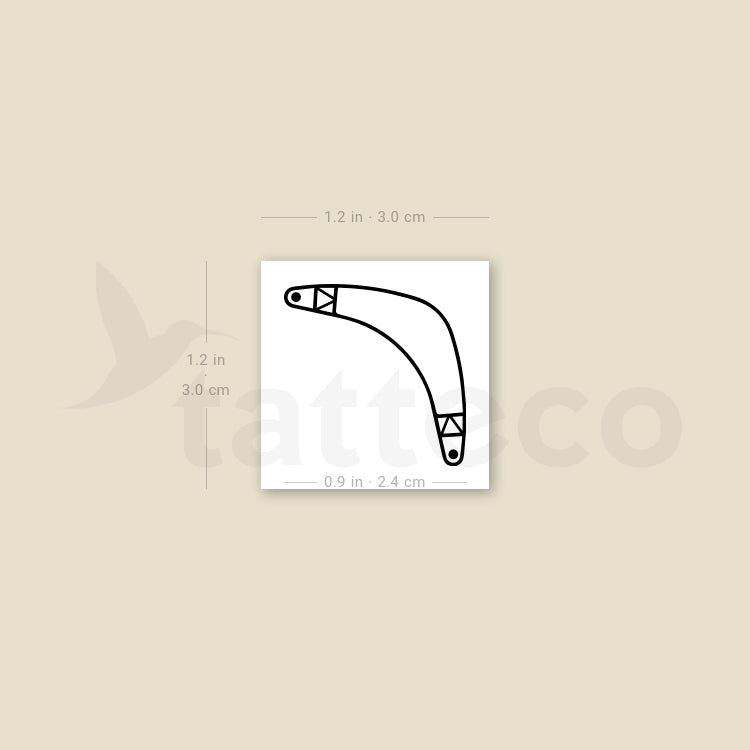 Boomerang Temporary Tattoo - Set of 3