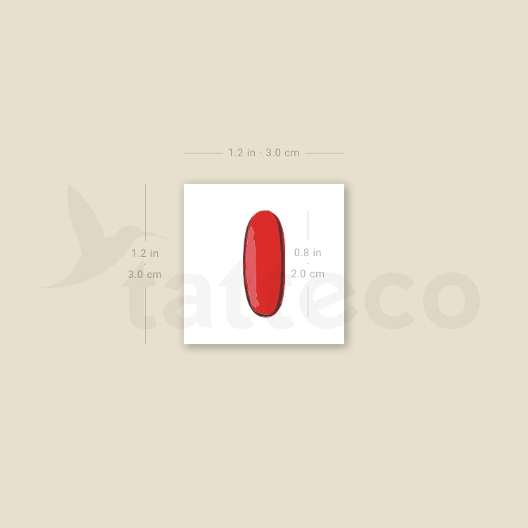 Tatuaje temporal de pastilla roja - Juego de 3