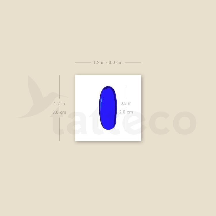 Tatuaje temporal de pastilla azul - Juego de 3