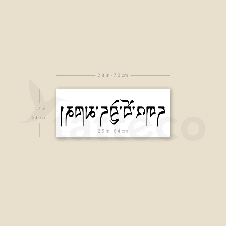 Tatuaje temporal tibetano para "amante" - Juego de 3