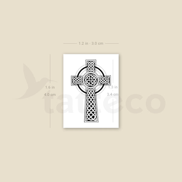 Ornamental Celtic Cross Temporary Tattoo - Set of 3