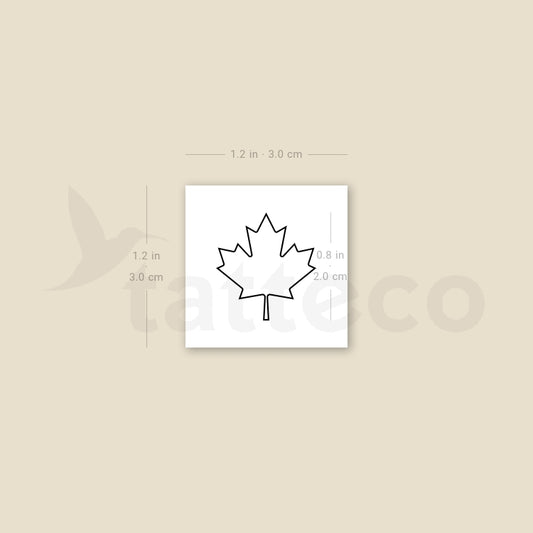 Tatuaje temporal de hoja de arce canadiense (juego de 3)