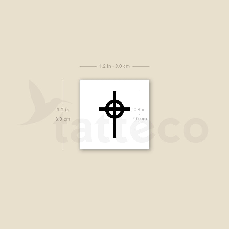Tatuaje temporal de cruz celta (juego de 3)