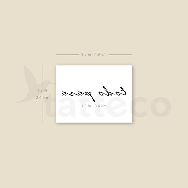 Todo Pasa Temporary Tattoo - Set of 3