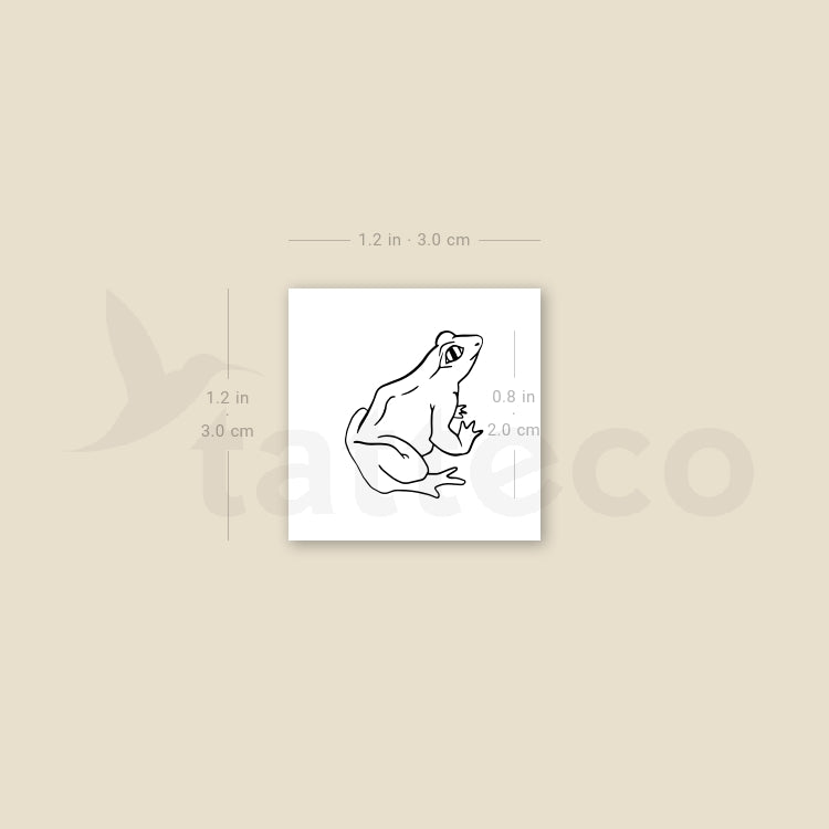 Toad Temporary Tattoo - Set of 3