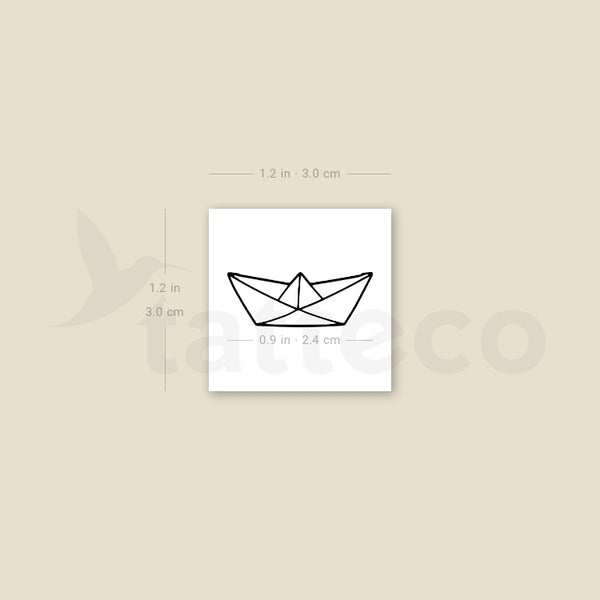 Paper Boat Temporary Tattoo - Set of 3