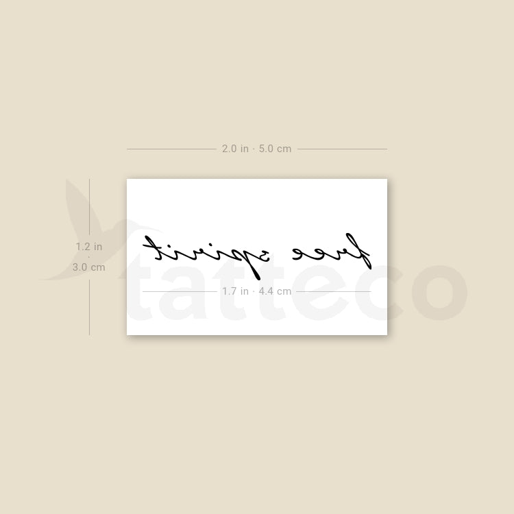 Free Spirit Temporary Tattoo - Set of 3