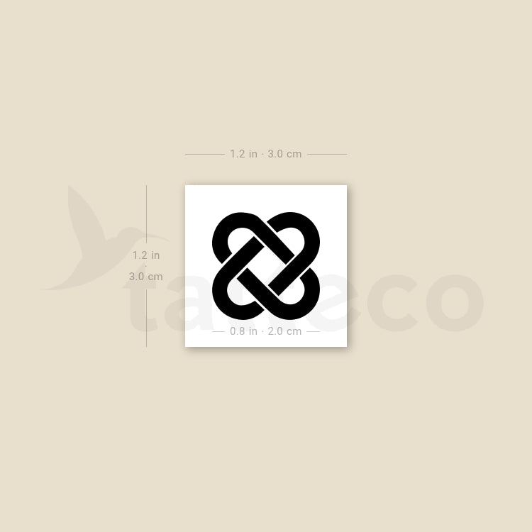 Bold Celtic Love Knot Temporary Tattoo - Set of 3