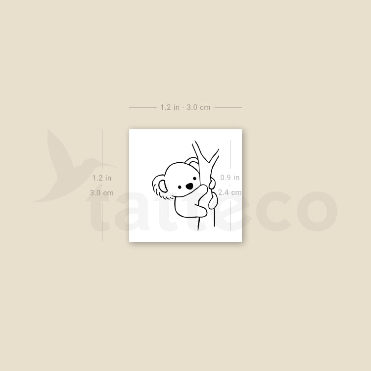 Koala Temporary Tattoo - Set of 3