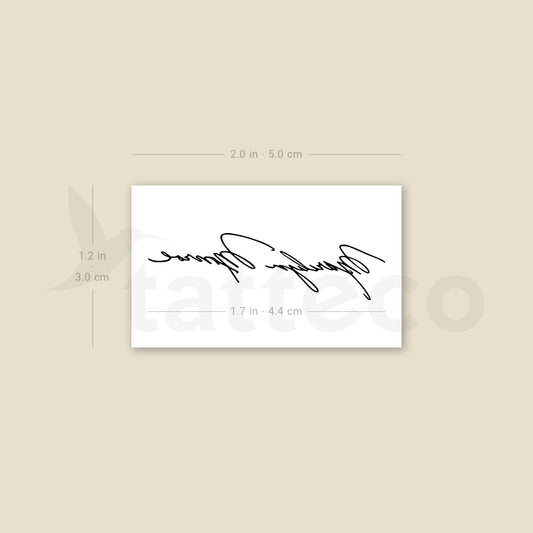 Marilyn Monroe Signature Temporary Tattoo - Set of 3