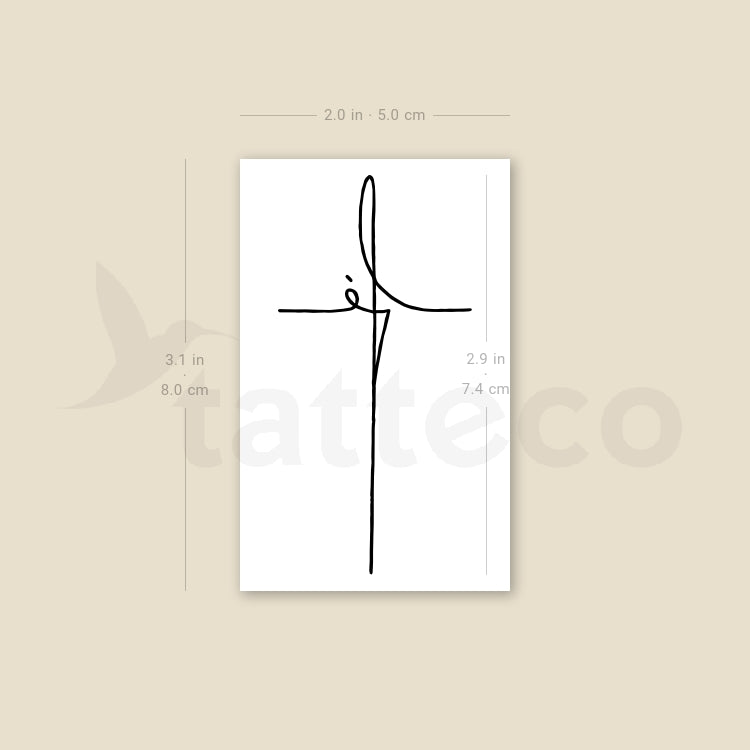 Fé Cross Temporary Tattoo - Set of 3