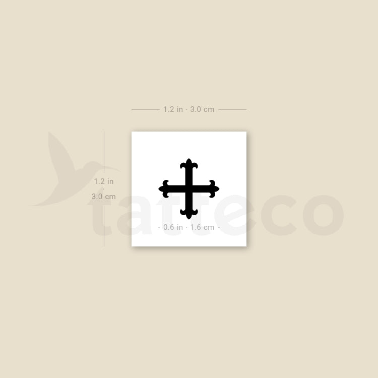 Tatuaje temporal de Cross Fleury - Juego de 3