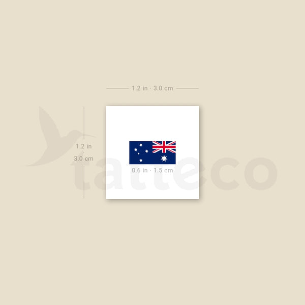 Small Australia Flag Temporary Tattoo - Set of 3