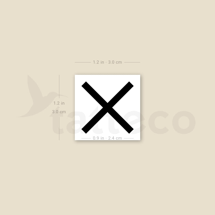 St Andrew's Cross Temporary Tattoo - Set of 3