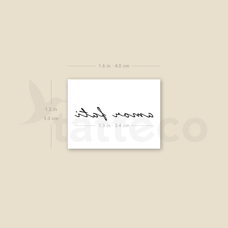 Amor Fati Temporary Tattoo - Set of 3