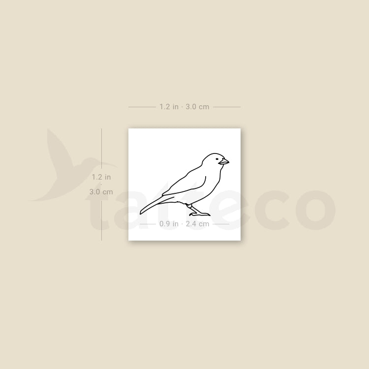 Sparrow Temporary Tattoo - Set of 3