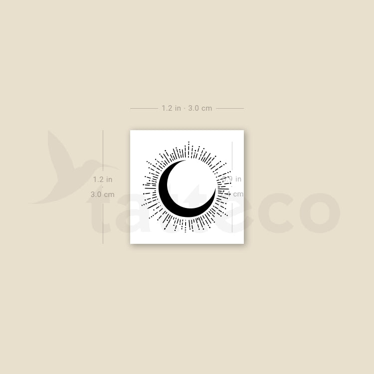 Moon Eclipse Temporary Tattoo - Set of 3