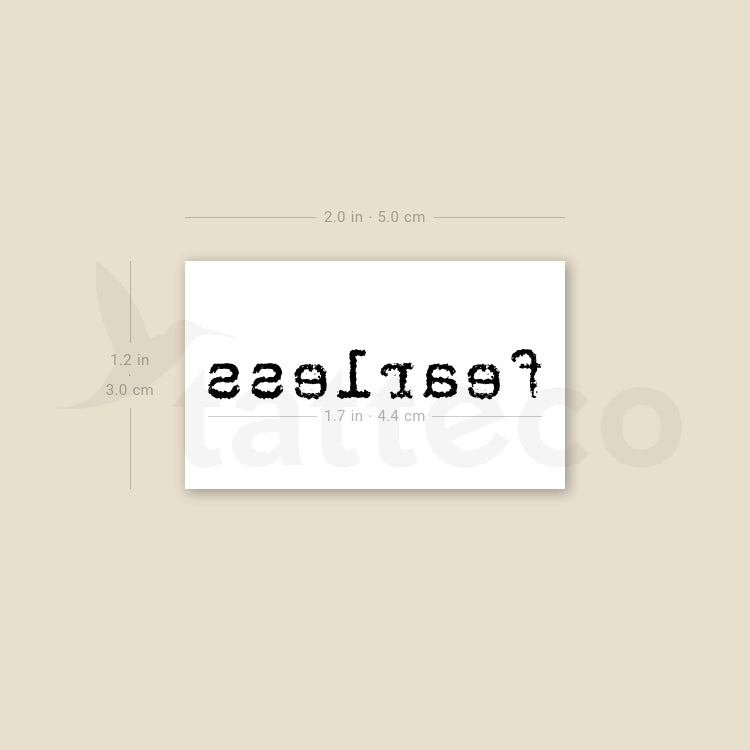 Fearless Temporary Tattoo - Set of 3