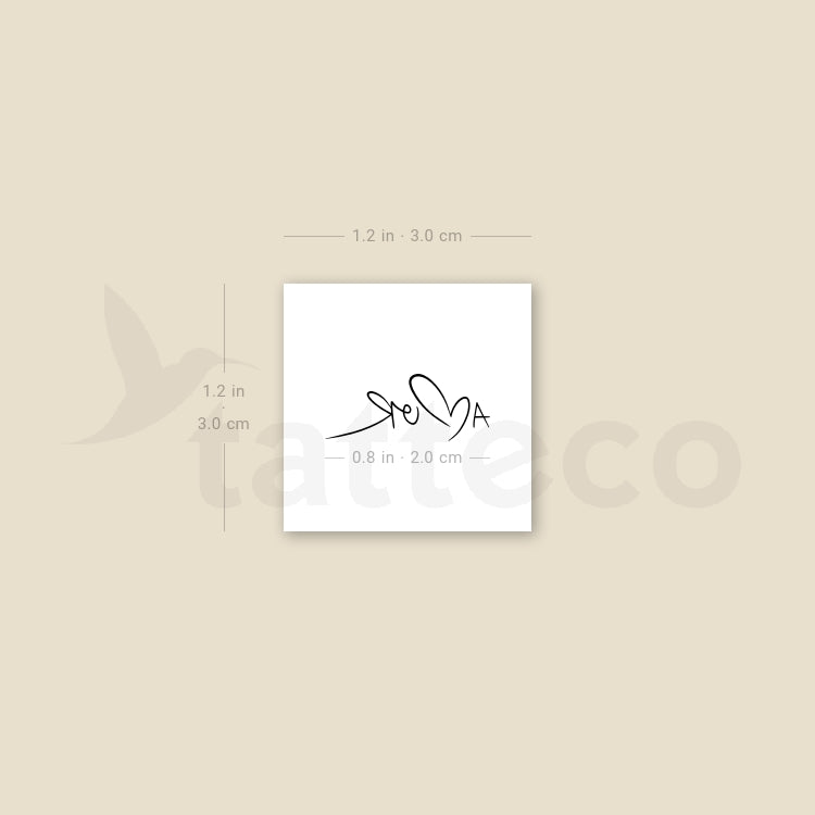 Small Amor Temporary Tattoo - Set of 3