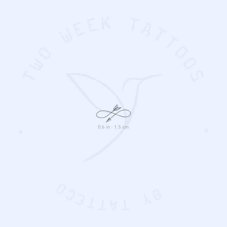 Tiny Infinity Arrow Semi-Permanent Tattoo - Set of 2