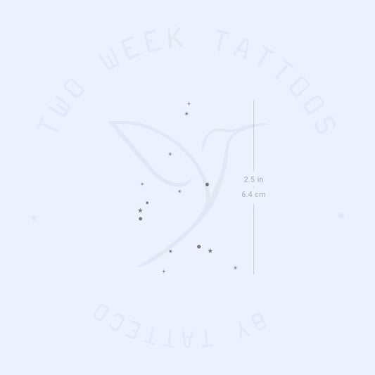 Tatuaje semipermanente minimalista de la constelación de Acuario (juego de 2)