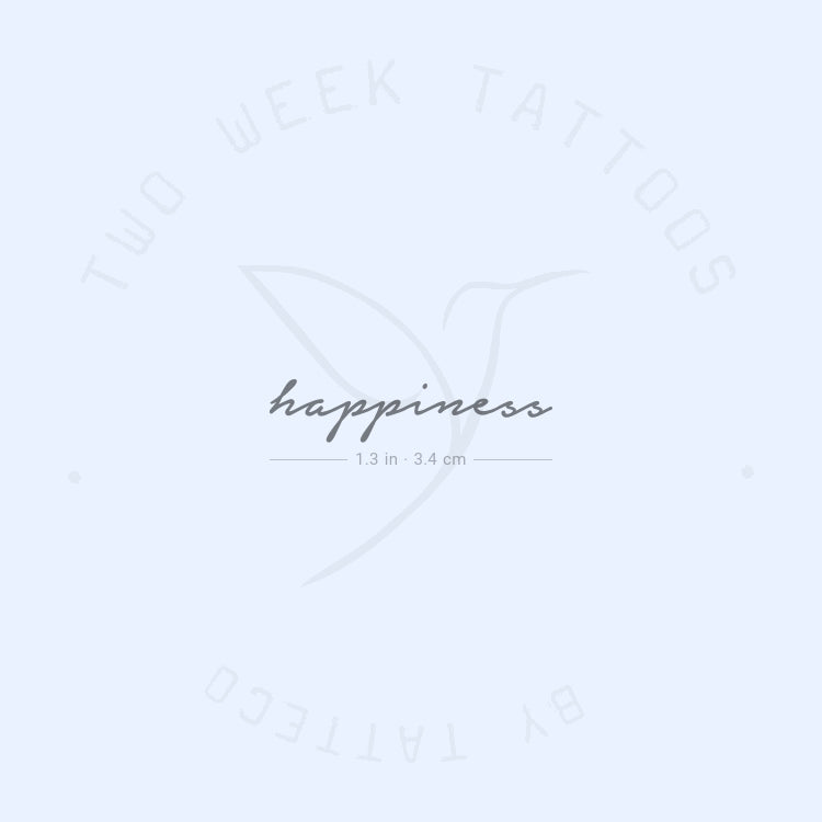 Happiness Semi-Permanent Tattoo - Set of 2
