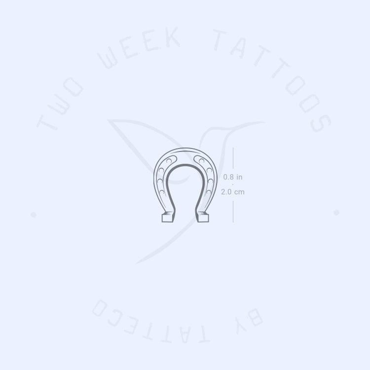 Tatuaje semipermanente de herradura - Juego de 2