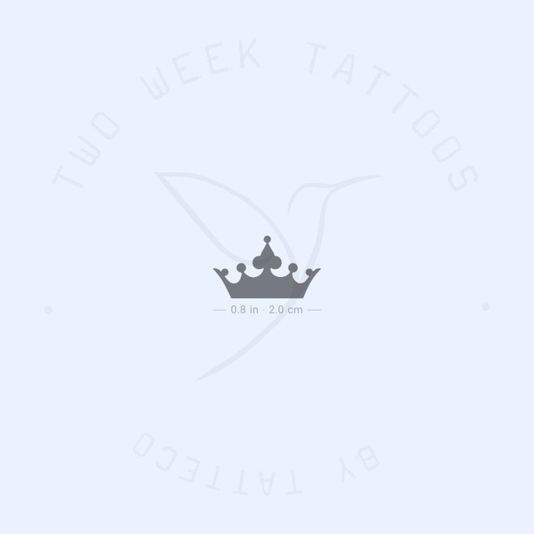 Black Crown Semi-Permanent Tattoo - Set of 2