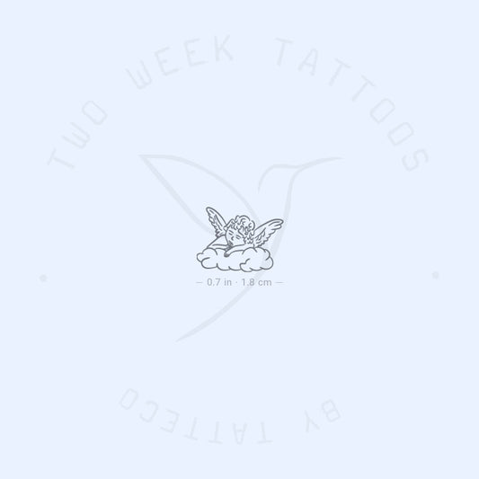 Cherub Sleeping on a Cloud Semi-Permanent Tattoo - Set of 2