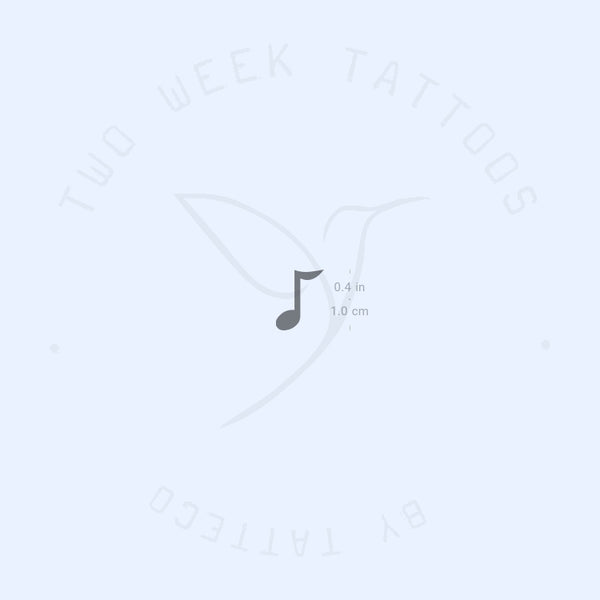 Small Music Quaver Semi-Permanent Tattoo - Set of 2