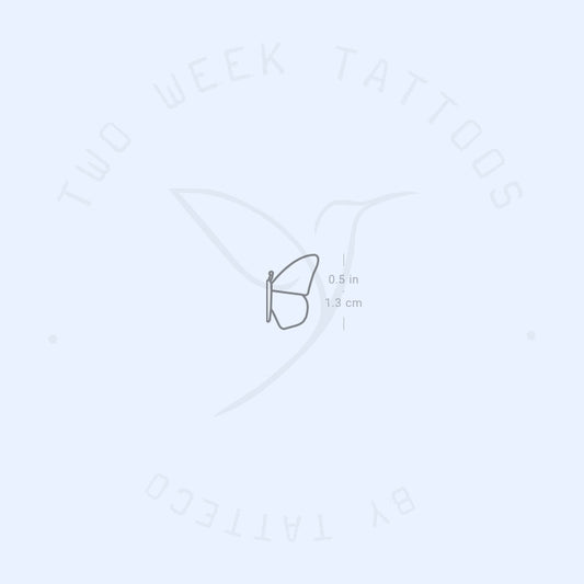 Tatuaje semipermanente de ala de mariposa derecha (juego de 2)